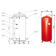 Теплоакумулятор Thermo Alliance TA-ТАМ-00 500 без ізоляції Теплоакумулятор Thermo Alliance TA-ТАМ-00 500 без ізоляції